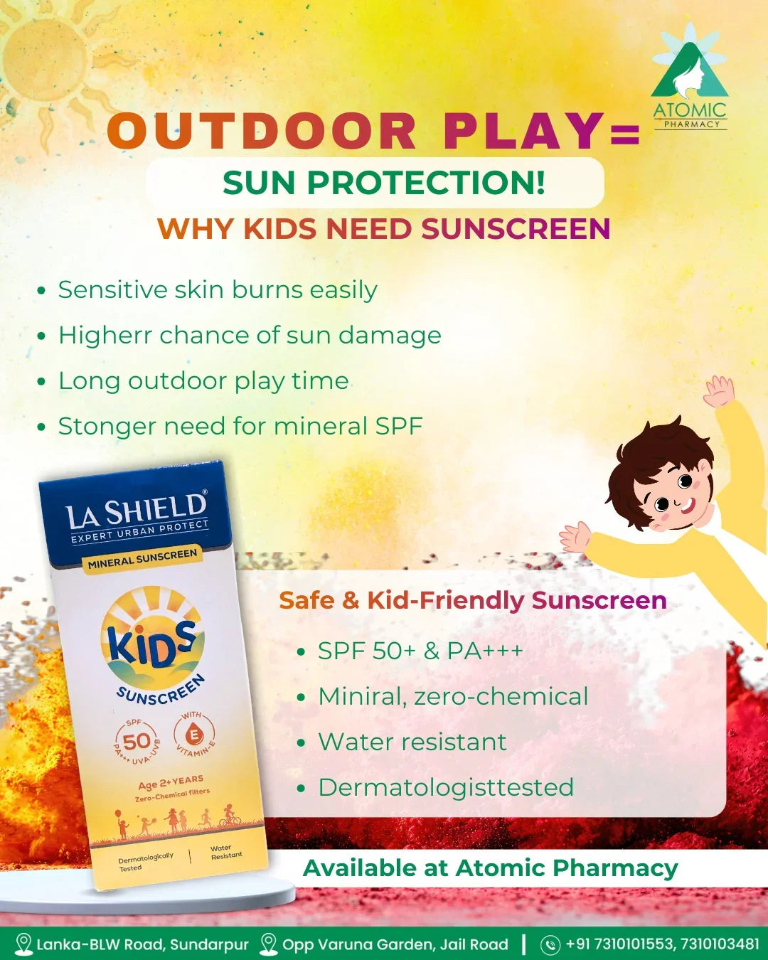 Aveeno Dermexa Daily Emollient Cream + La Shield Kids Sunscreen SPF 50 PA+++