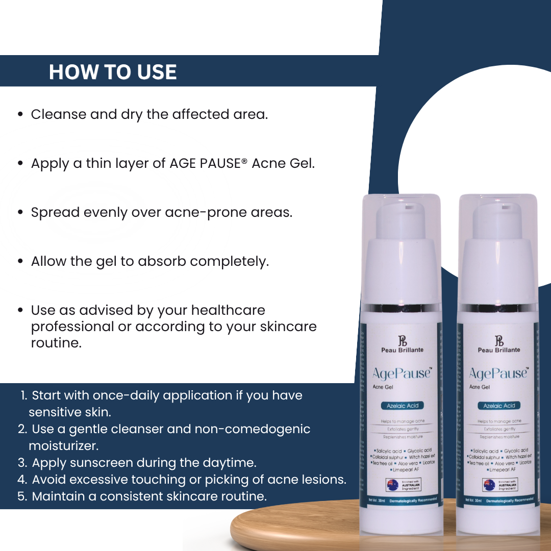 AgePause Azelaic Acid Acne Gel Face Serum