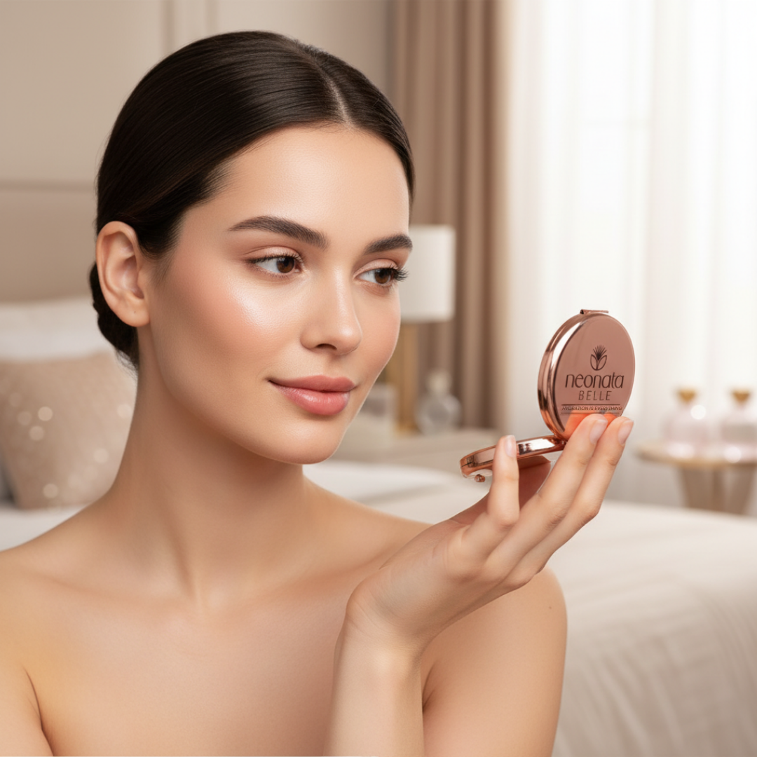 Neonata Belle Premium Compact Mirror for Women | Makeup Touch-Up Mirror | Portable Beauty Essential
