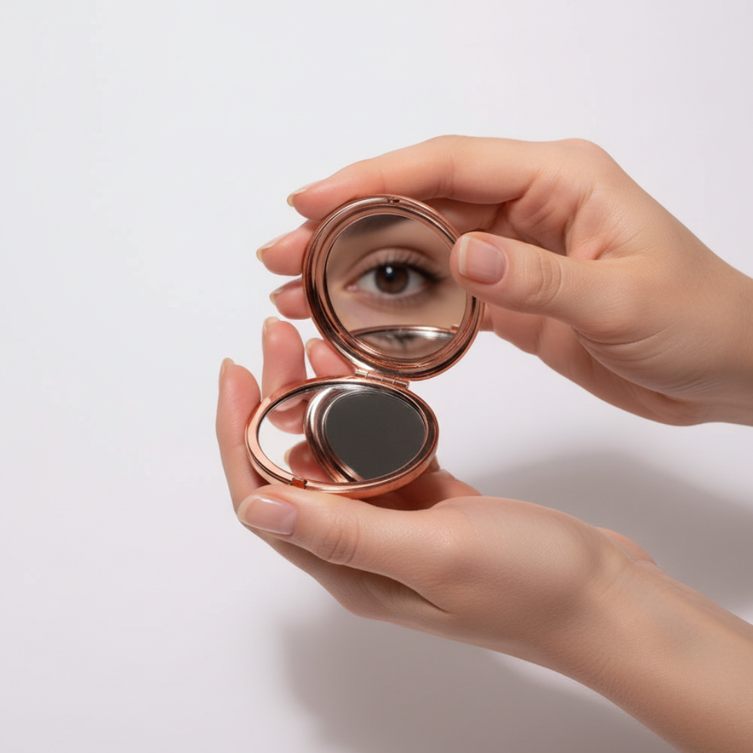Neonata Belle Premium Compact Mirror for Women | Makeup Touch-Up Mirror | Portable Beauty Essential