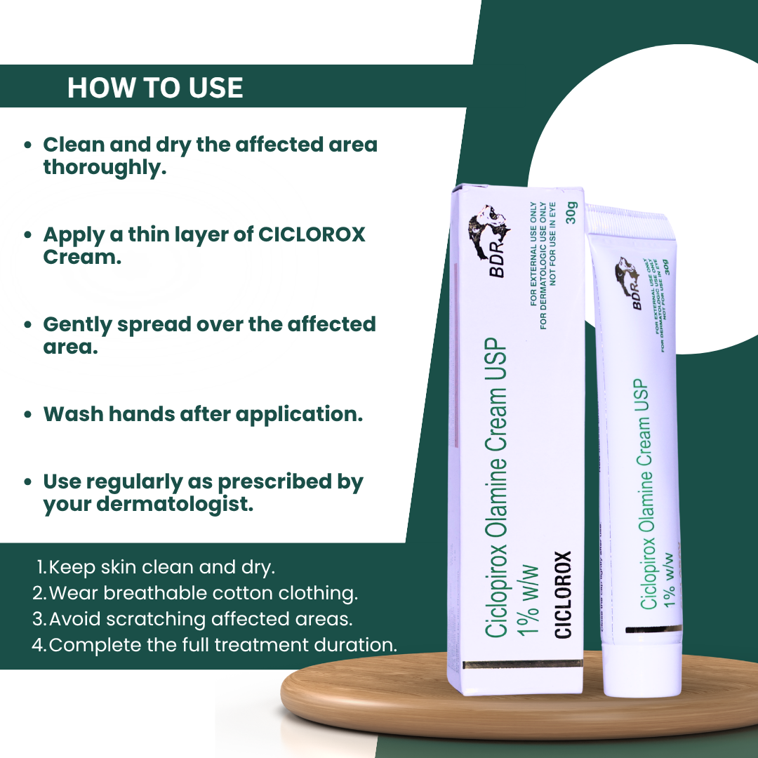 CICLOROX Cream (Ciclopirox Olamine Cream USP 1% ww)