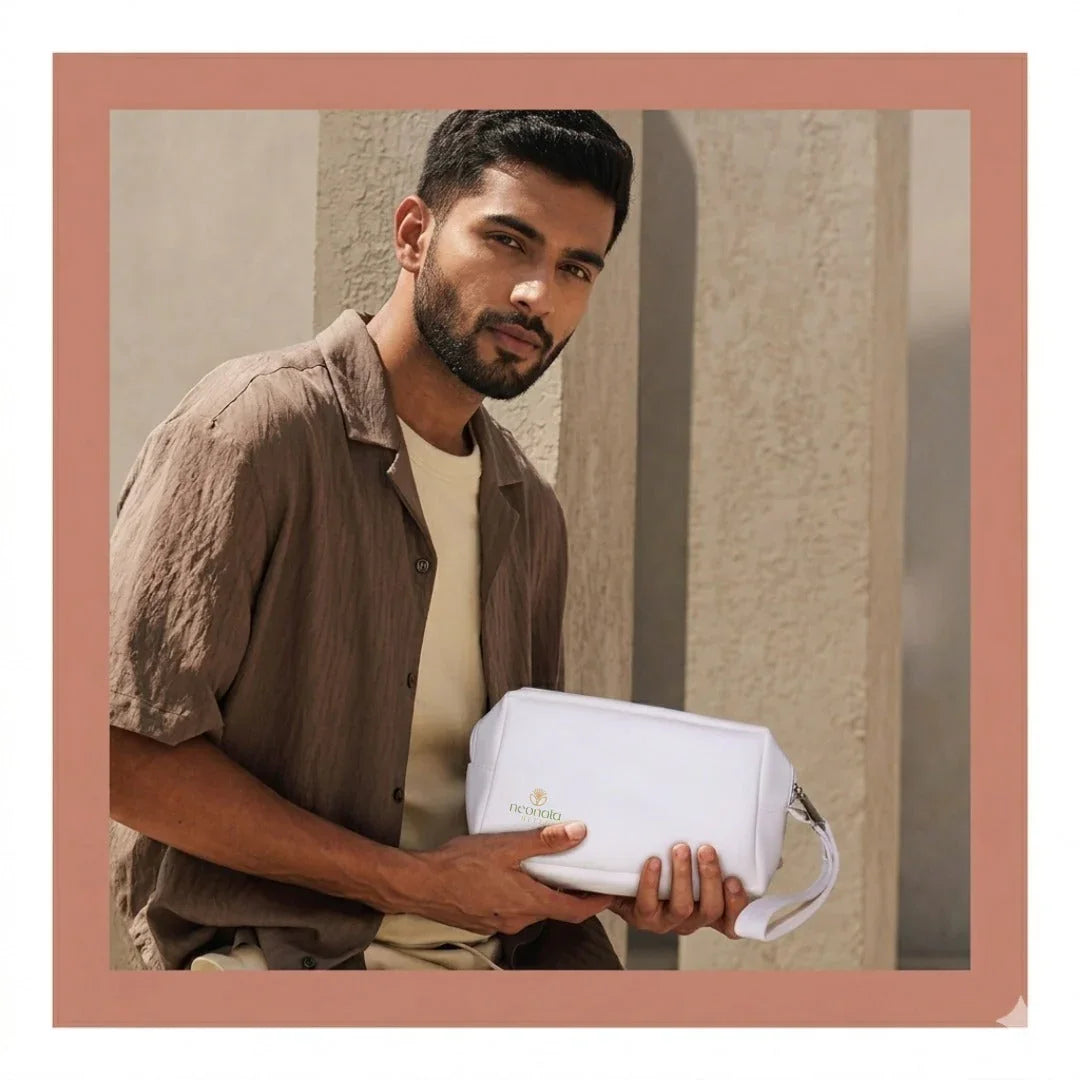 Neonata Belle Premium Unisex Travel Bag | Cosmetic, Skincare & Grooming Organizer | Compact Travel Essential