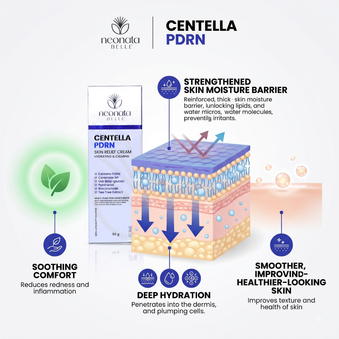 Neonata Belle Centella PDRN Skin Relief Cream hydrating & Calming