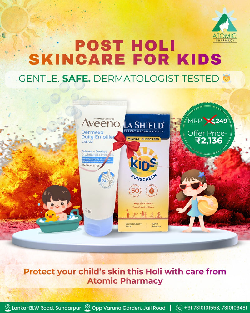 Aveeno Dermexa Daily Emollient Cream + La Shield Kids Sunscreen SPF 50 PA+++