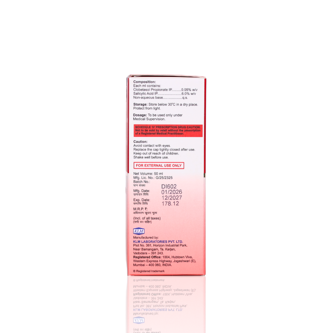 Medication bottle label with text on a white background