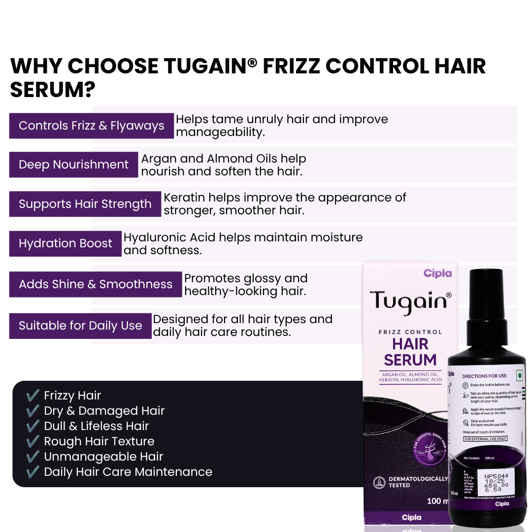 Tugain Frizz Control Hair Serum