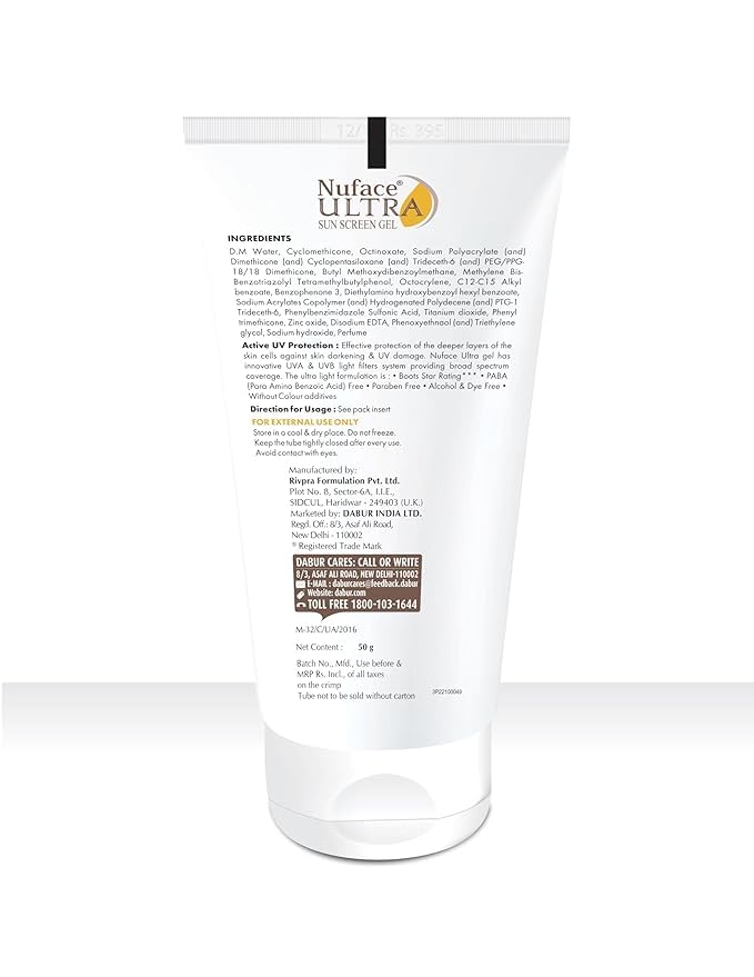 Nu-face Ultra Sunscreen SPF 60+ Gel