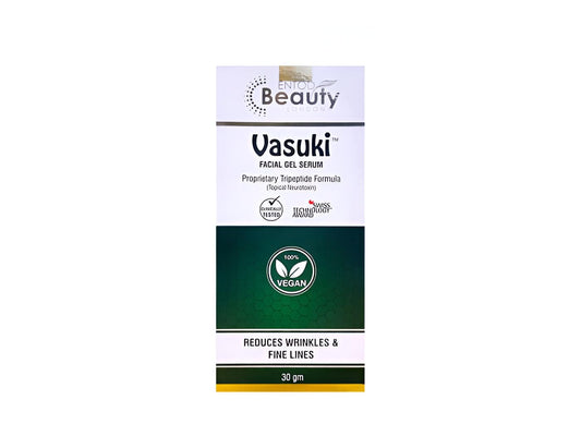 Entod Beauty Vasuki Facial Gel Serum - 30 gm | Reduces Wrinkles & Fine Lines | Vegan Anti-Aging Serum with Proprietary Tripeptide Formula