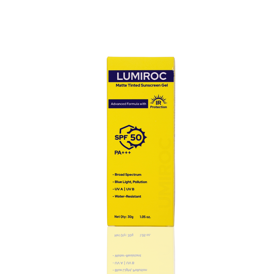 Lumiroc matte tinted sunscreen gel