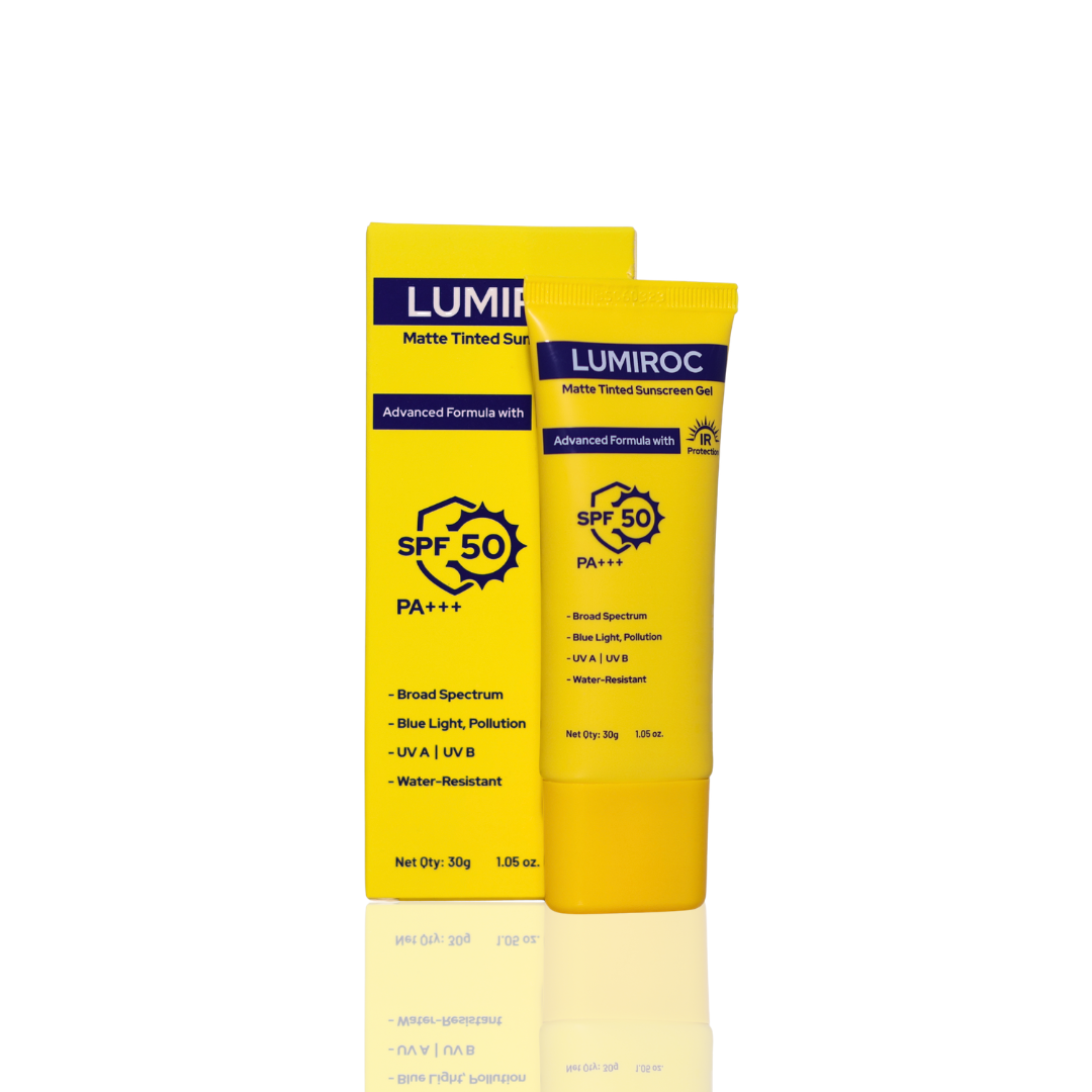 Lumiroc matte tinted sunscreen gel