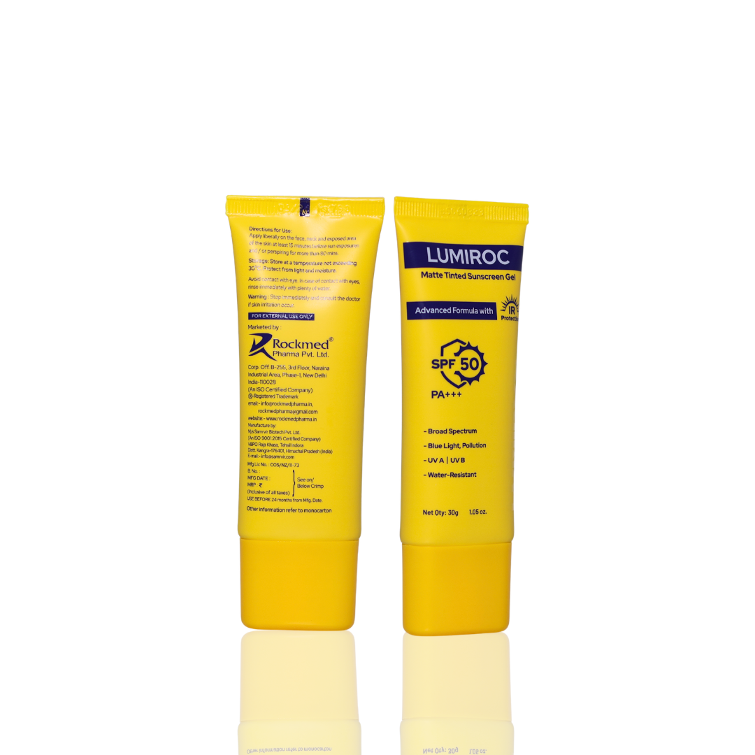Lumiroc matte tinted sunscreen gel