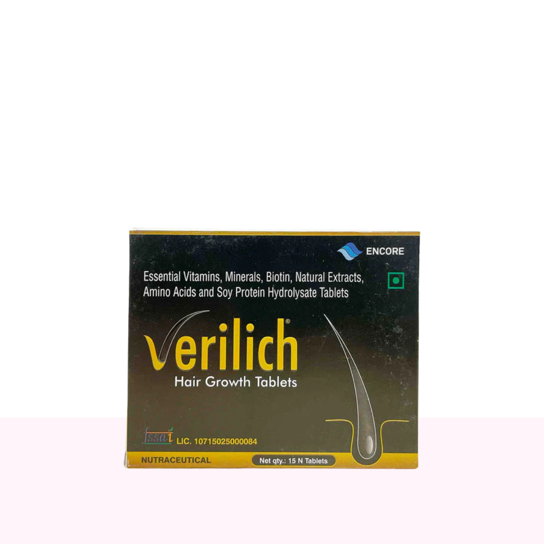 Verilich Hair Growth Tablet - Chocolate Flavour 15 Tablet's
