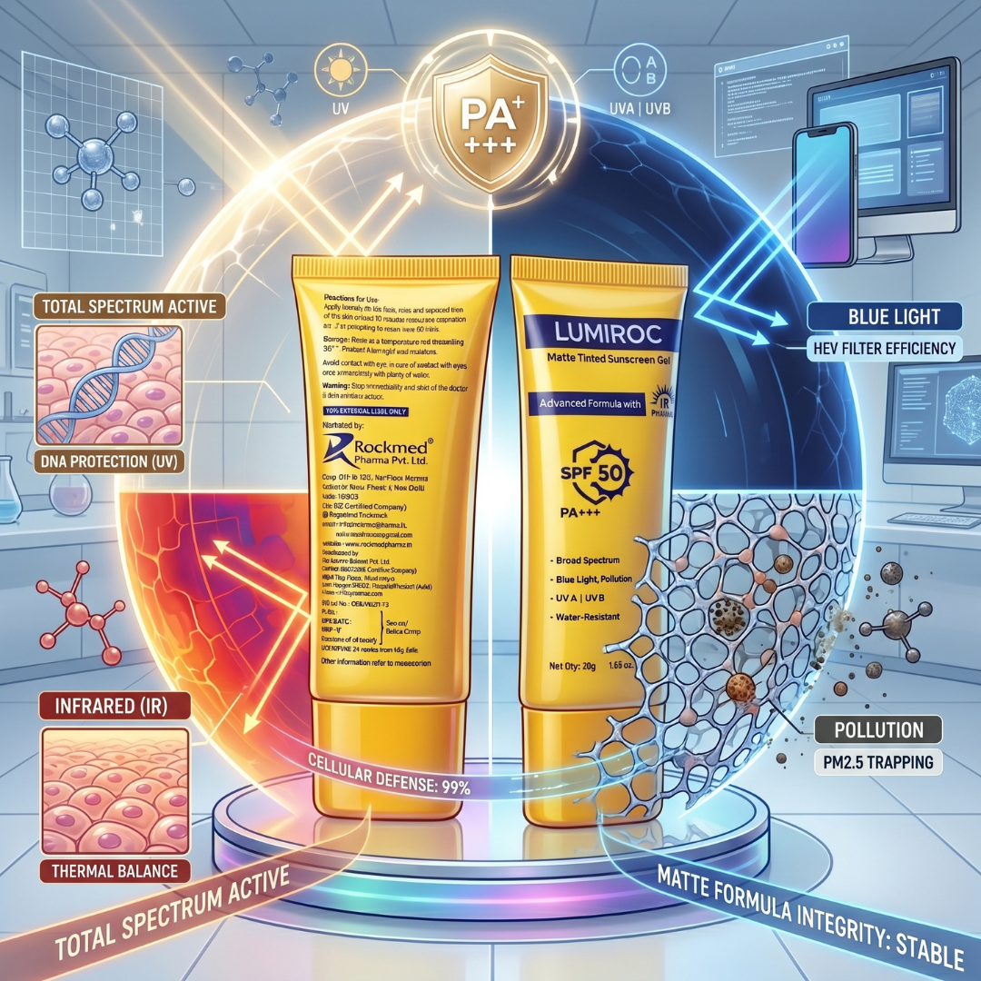 Lumiroc matte tinted sunscreen gel
