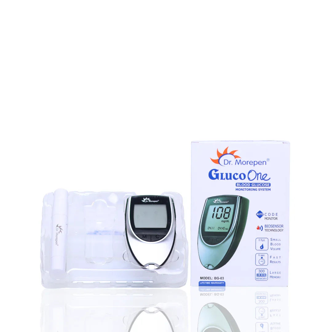 Dr. Morepen GlucoOne BG-03 Blood Glucose Monitoring System Combo Pack (Meter + 50 Strips)