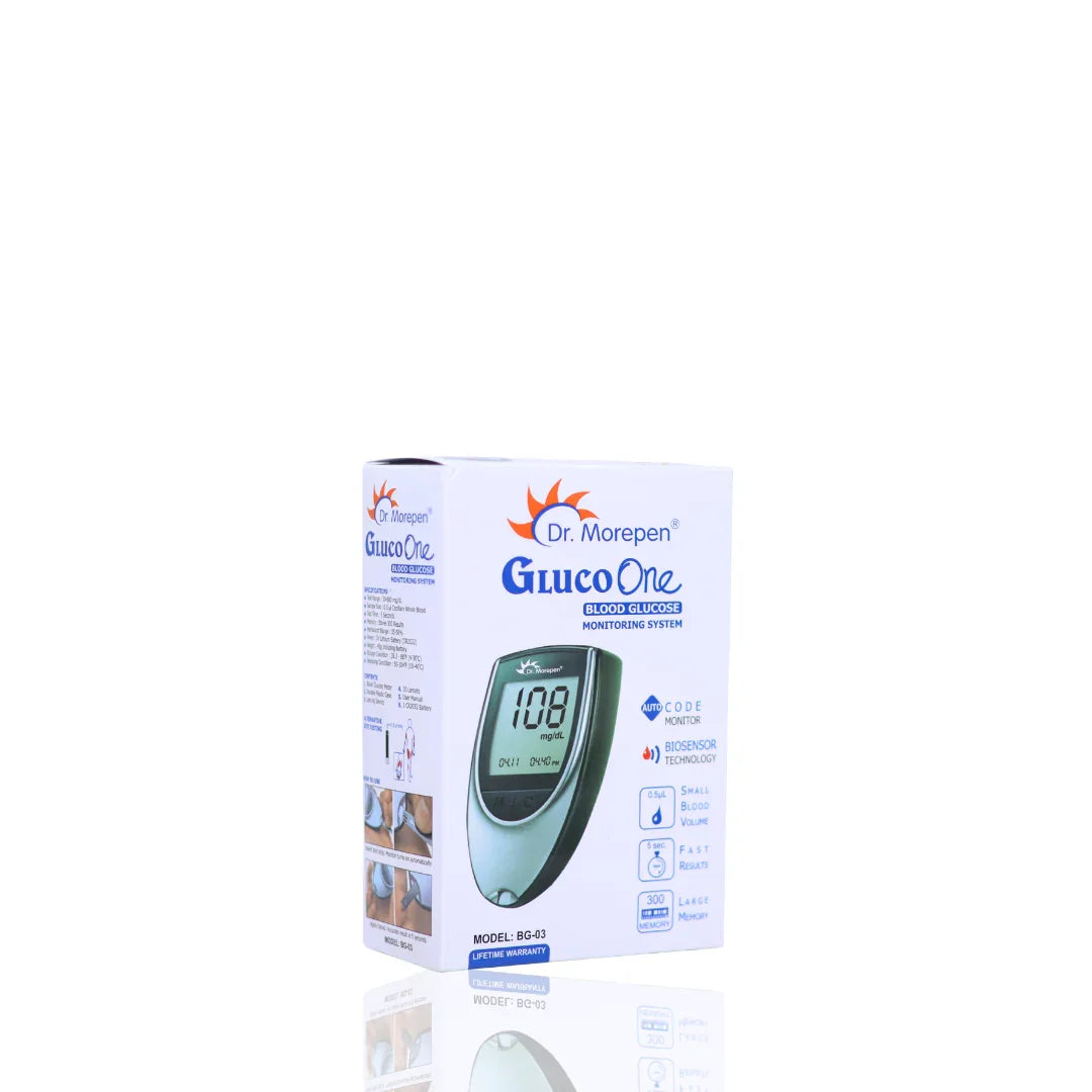 Dr. Morepen GlucoOne BG-03 Blood Glucose Monitoring System Combo Pack (Meter + 25 Strips)