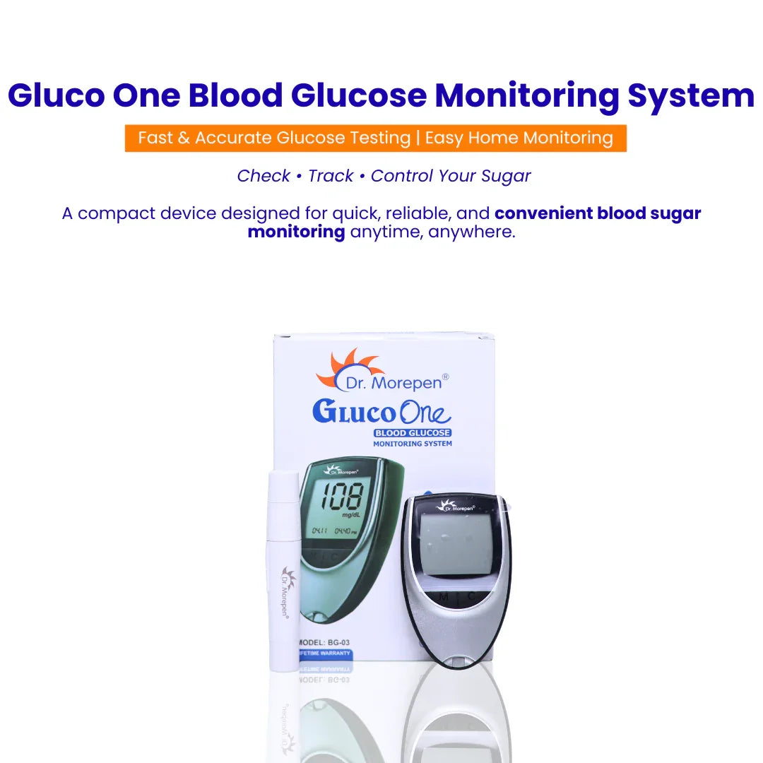 Dr. Morepen GlucoOne BG-03 Blood Glucose Monitoring System Combo Pack (Meter + 50 Strips)
