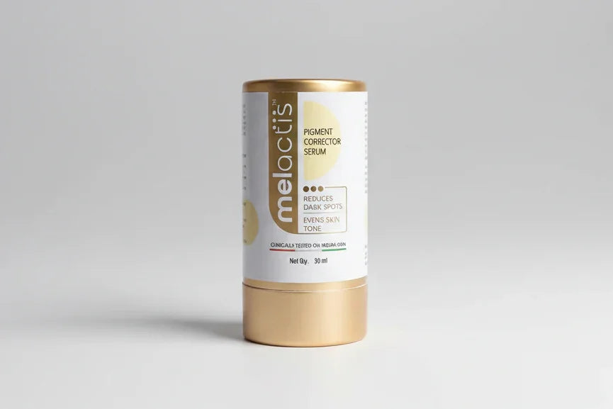 Melactus Pigment Corrector Serum container on a white background