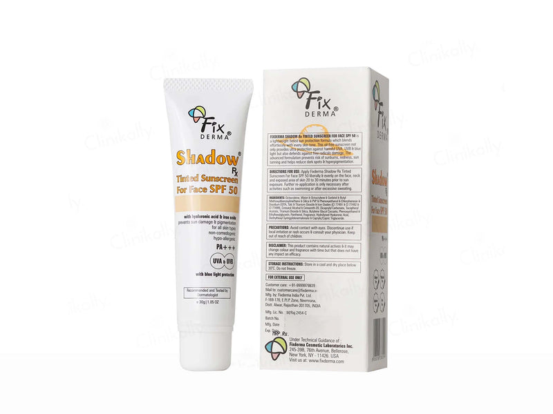 Fixderma Shadow Rx Tinted Sunscreen For Face SPF 50 PA+++