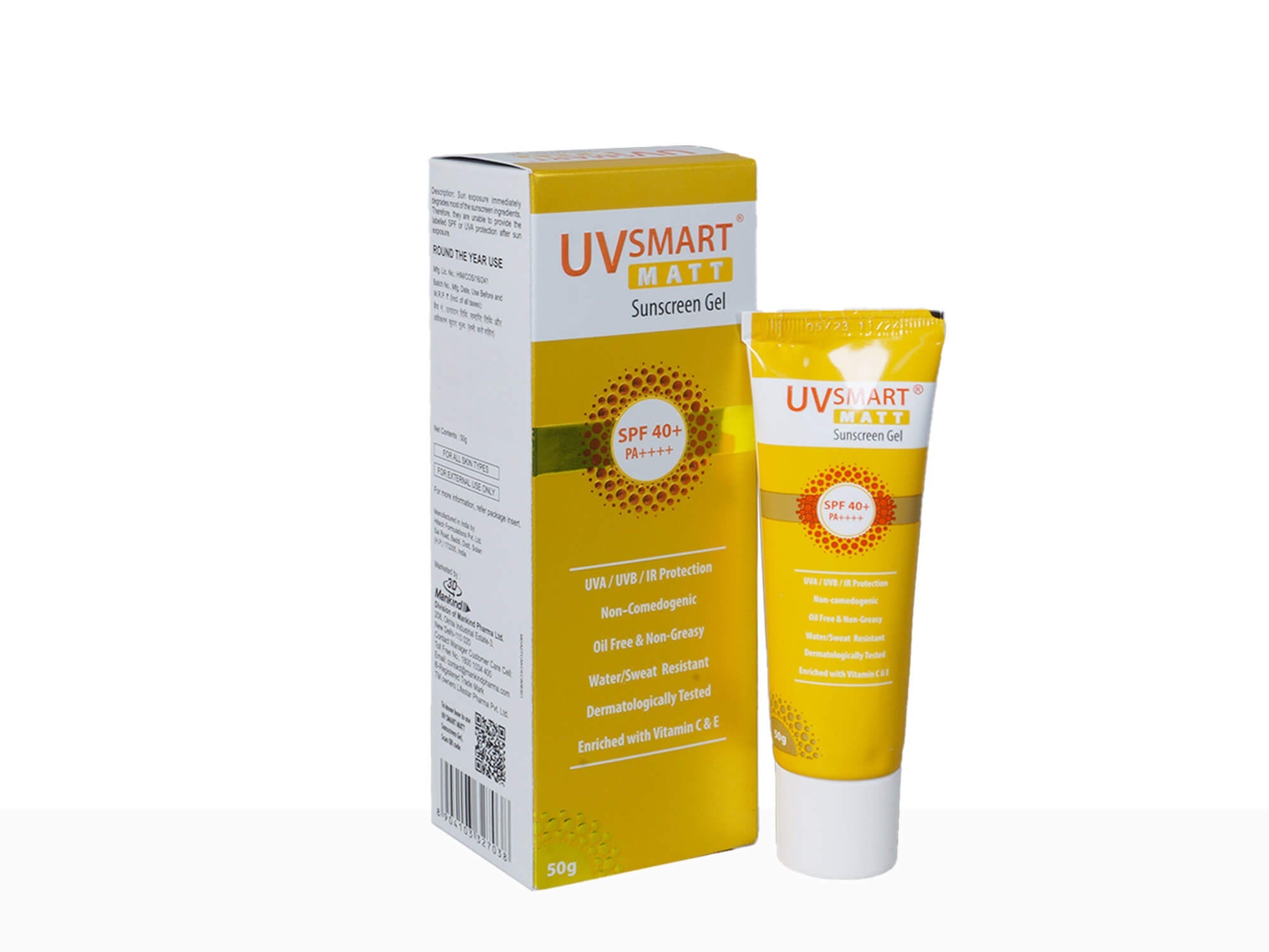 Uvsmart Matt Sunscreen SPF 40+ Gel - Clinikally