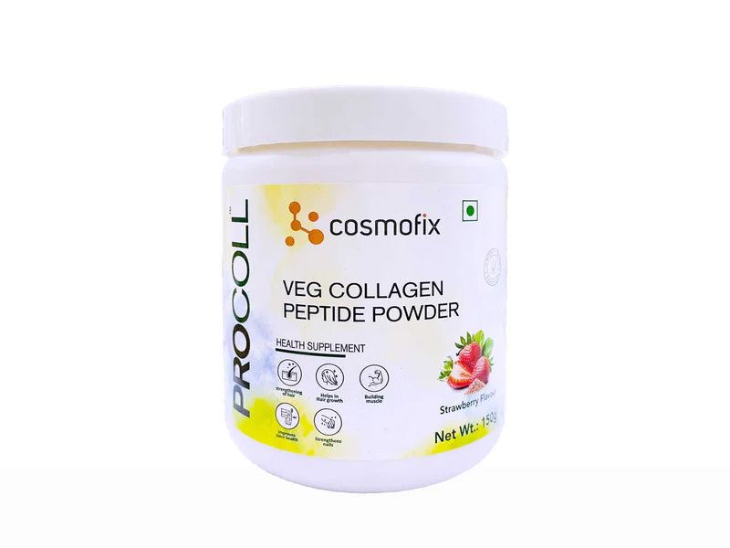 Cosmofix Procoll Veg Collagen Peptide Powder - Strawberry Flavour