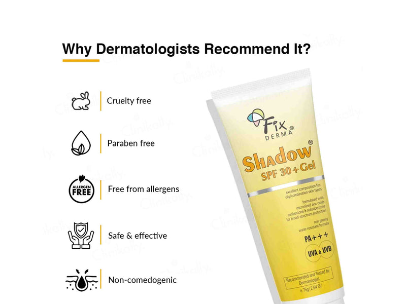 Fixderma Shadow SPF 30+ PA+++ Gel