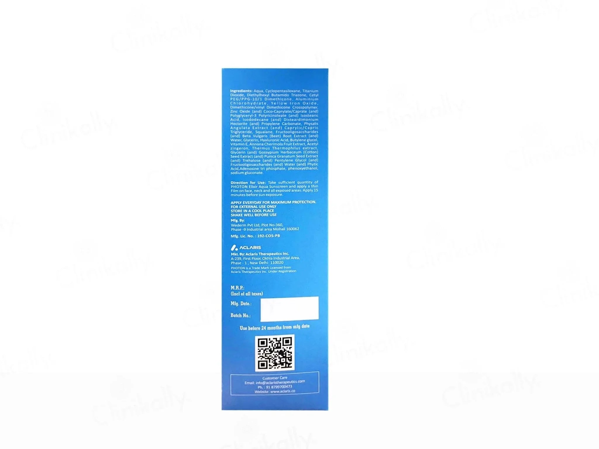 Aclaris Photon Elixir Aqua Sunscreen Gel SPF 50+ PA+++ - Atomic Pharmacy