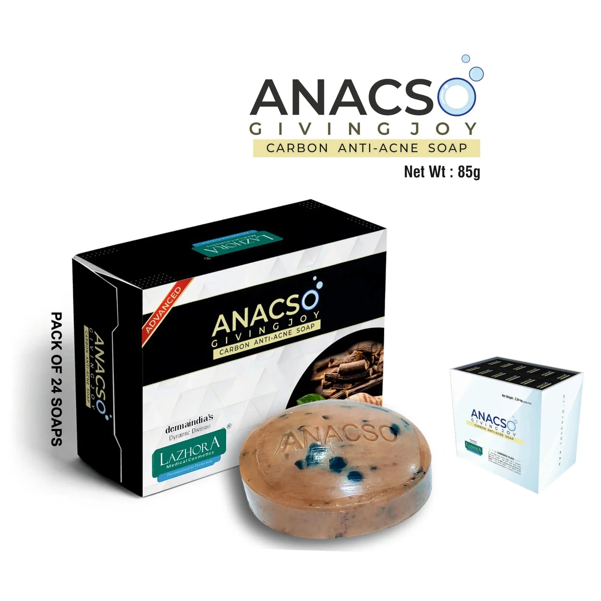 Anacso Carbon Anti Acne Soap for Oily & Acne Skin