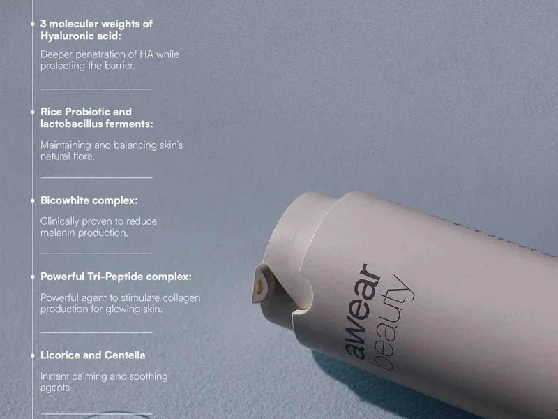 Awear Beauty Glass Skin Peptide Glow Serum - Atomic Pharmacy