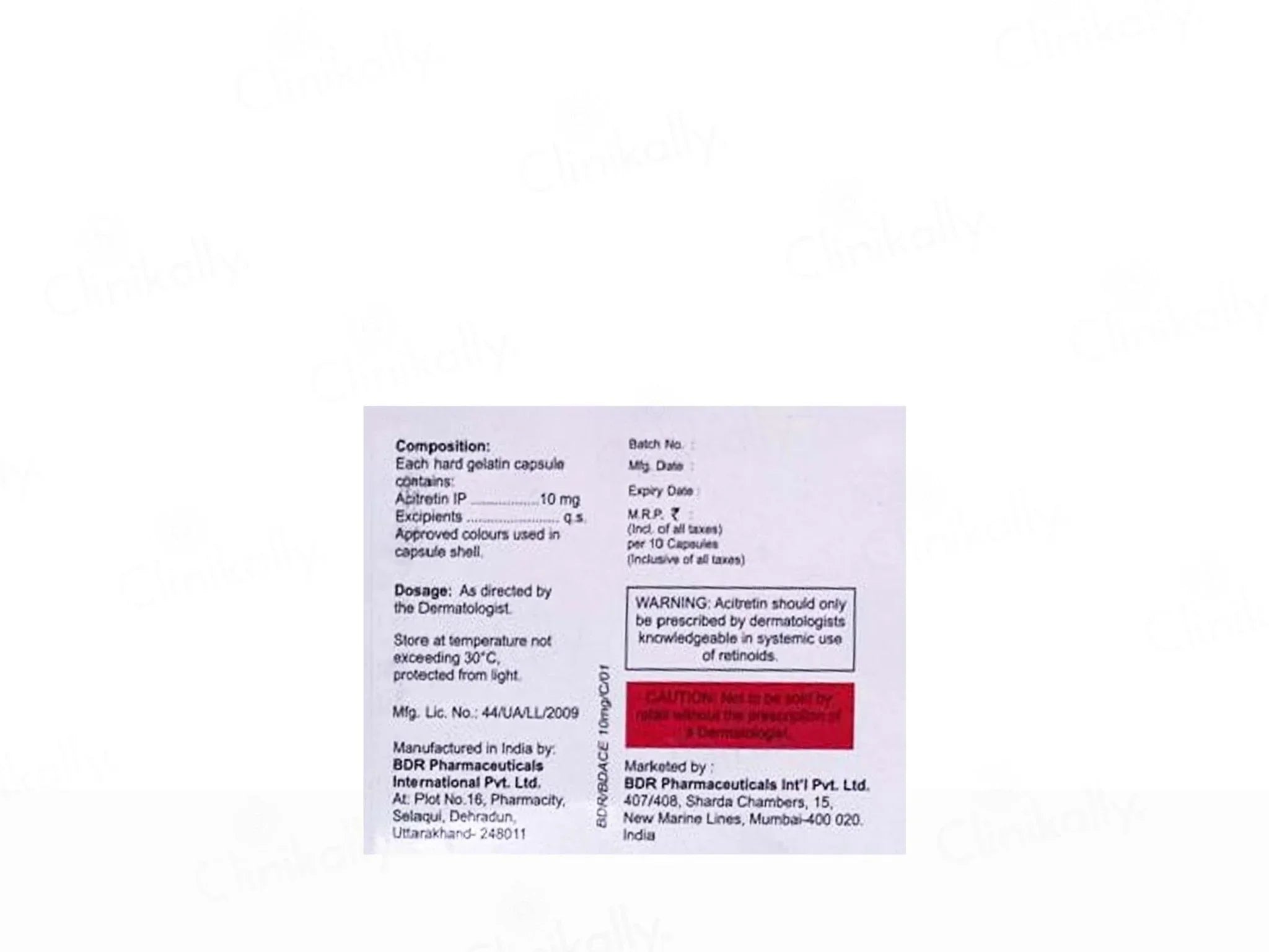 Bdace 10mg Capsule - Atomic Pharmacy