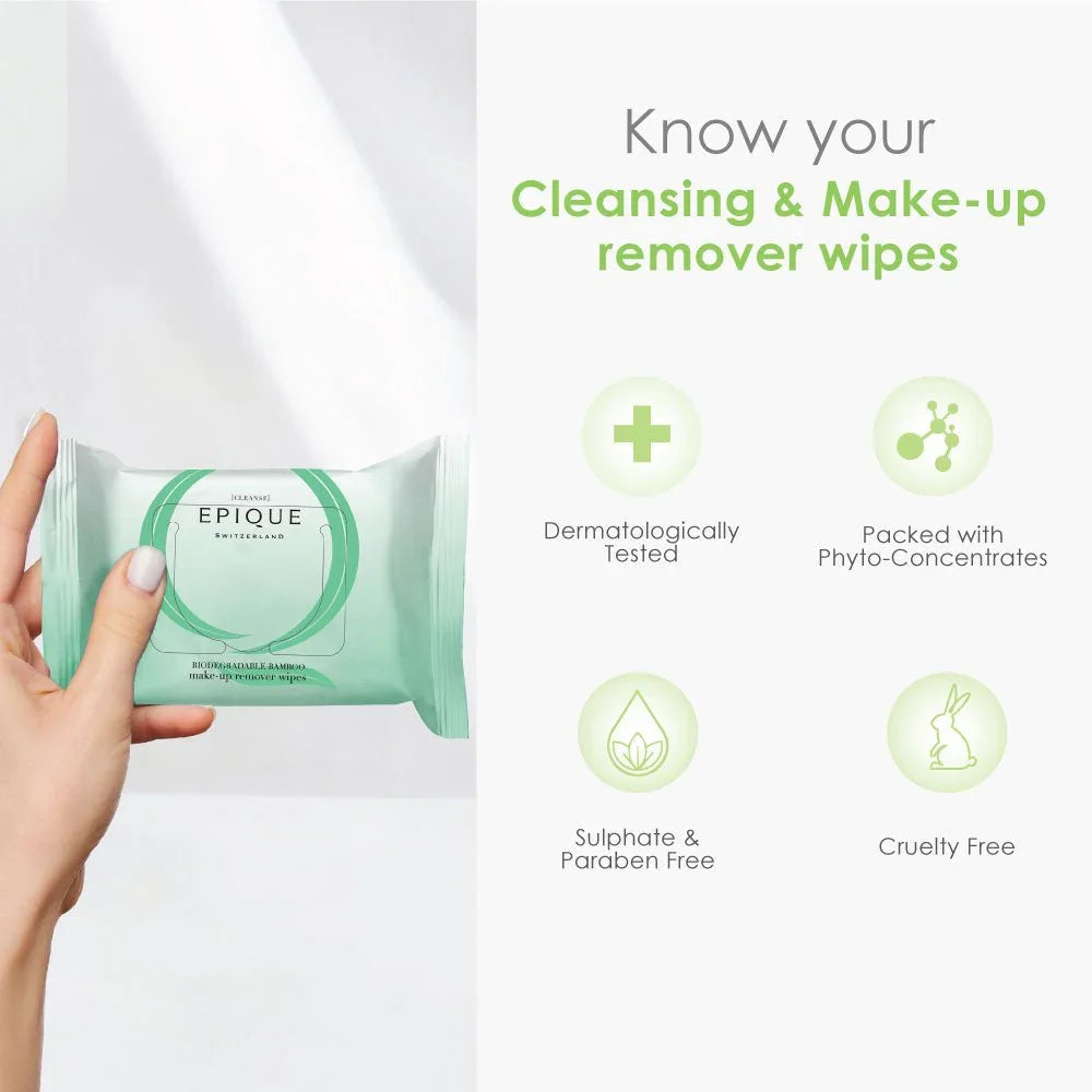 Biodegradable Bamboo Make-Up Remover Wipes - Atomic Pharmacy