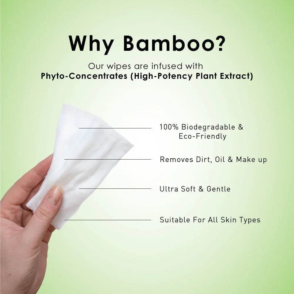Biodegradable Bamboo Make-Up Remover Wipes - Atomic Pharmacy