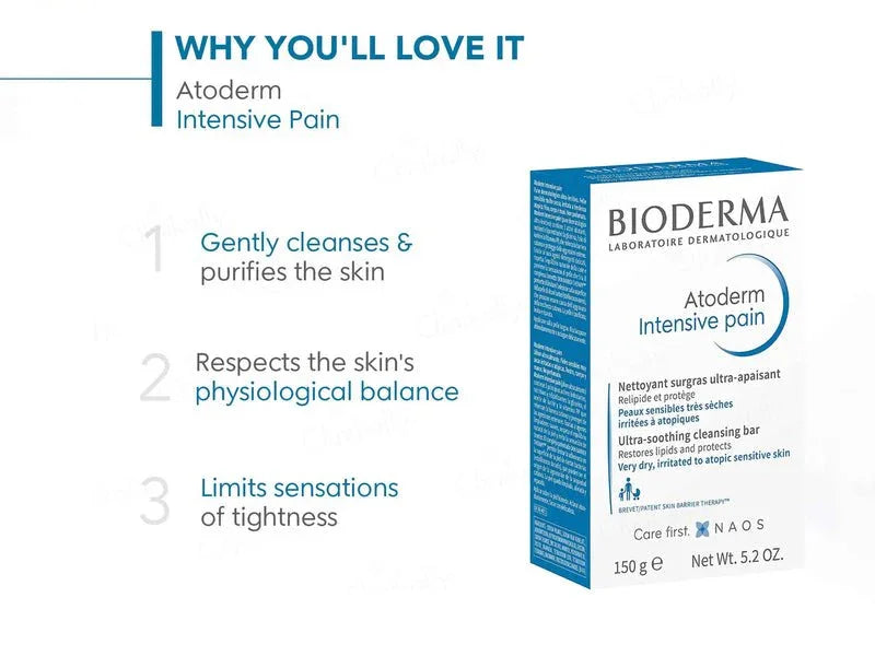 Bioderma Atoderm Intensive Pain Ultra-Soothing Cleansing Bar - Atomic Pharmacy