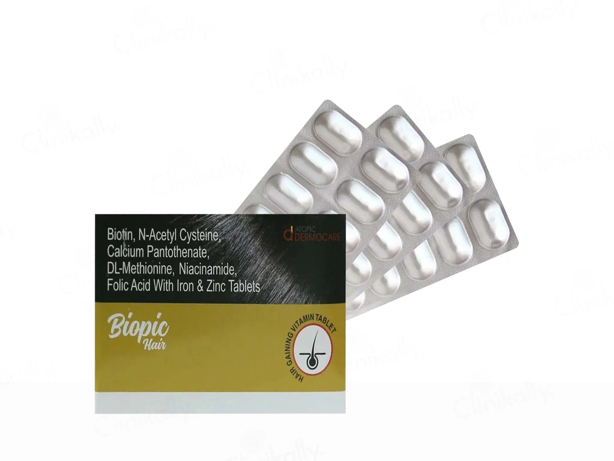 Biopic Hair Gaining Vitamin Tablet - Atomic Pharmacy