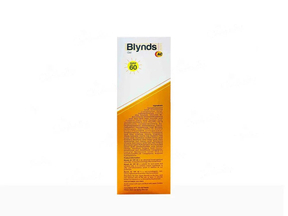 Blynds AC Sunscreen Gel SPF 60+ PA+++ - Atomic Pharmacy