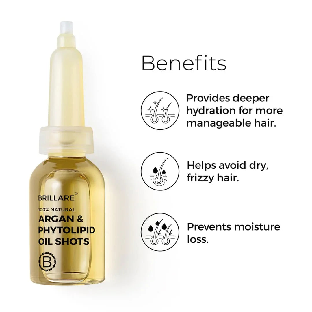 Brillare Argan & Phytolipid Oil Shots For Dry, Frizzy Hair (48ml) - Atomic Pharmacy