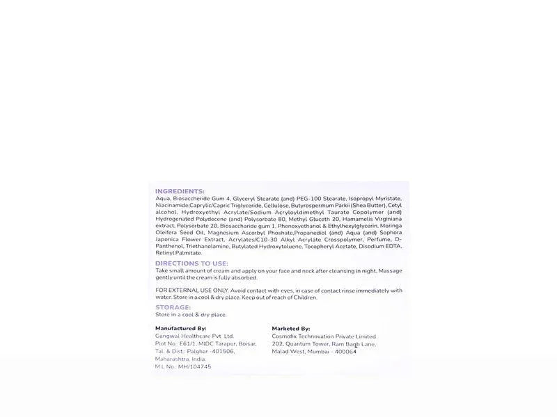 Cosmofix Anti Ageing Night Cream - 45 gm - Atomic Pharmacy - NEW