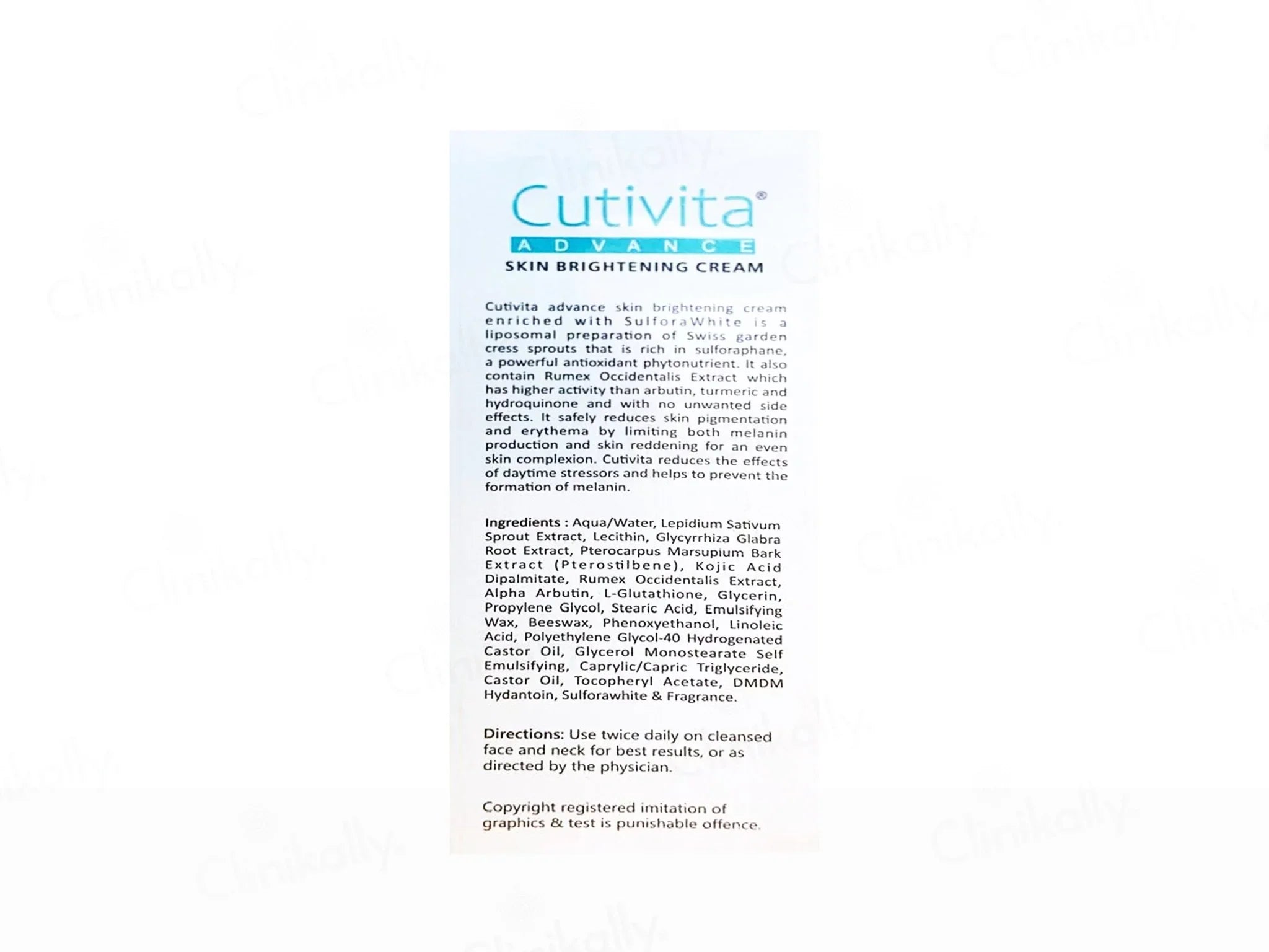Cutivita Advance Skin Brightening Cream - Atomic Pharmacy