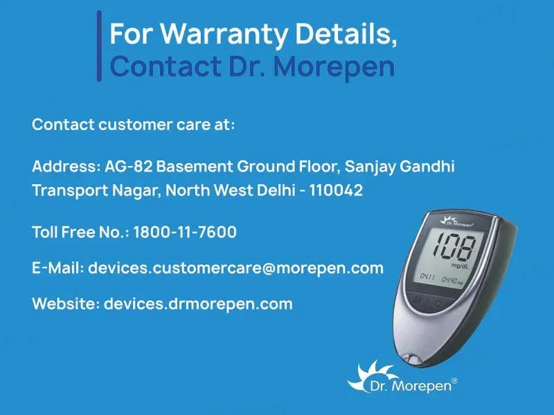 Dr. Morepen GlucoOne BG-03 Blood Glucose Monitoring System Combo Pack (Meter + 50 Strips) - Atomic Pharmacy