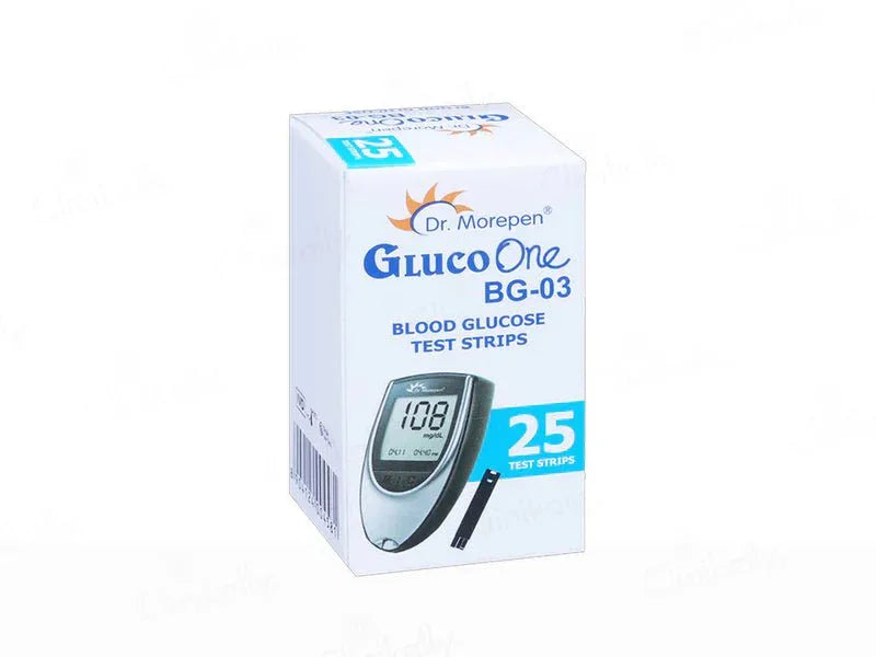 Dr. Morepen GlucoOne BG-03 Blood Glucose Test Strip (Strips Only) - Atomic Pharmacy