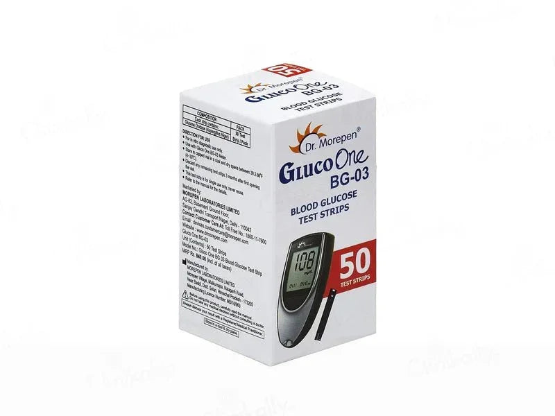 Dr. Morepen GlucoOne BG-03 Blood Glucose Test Strip (Strips Only) - Atomic Pharmacy