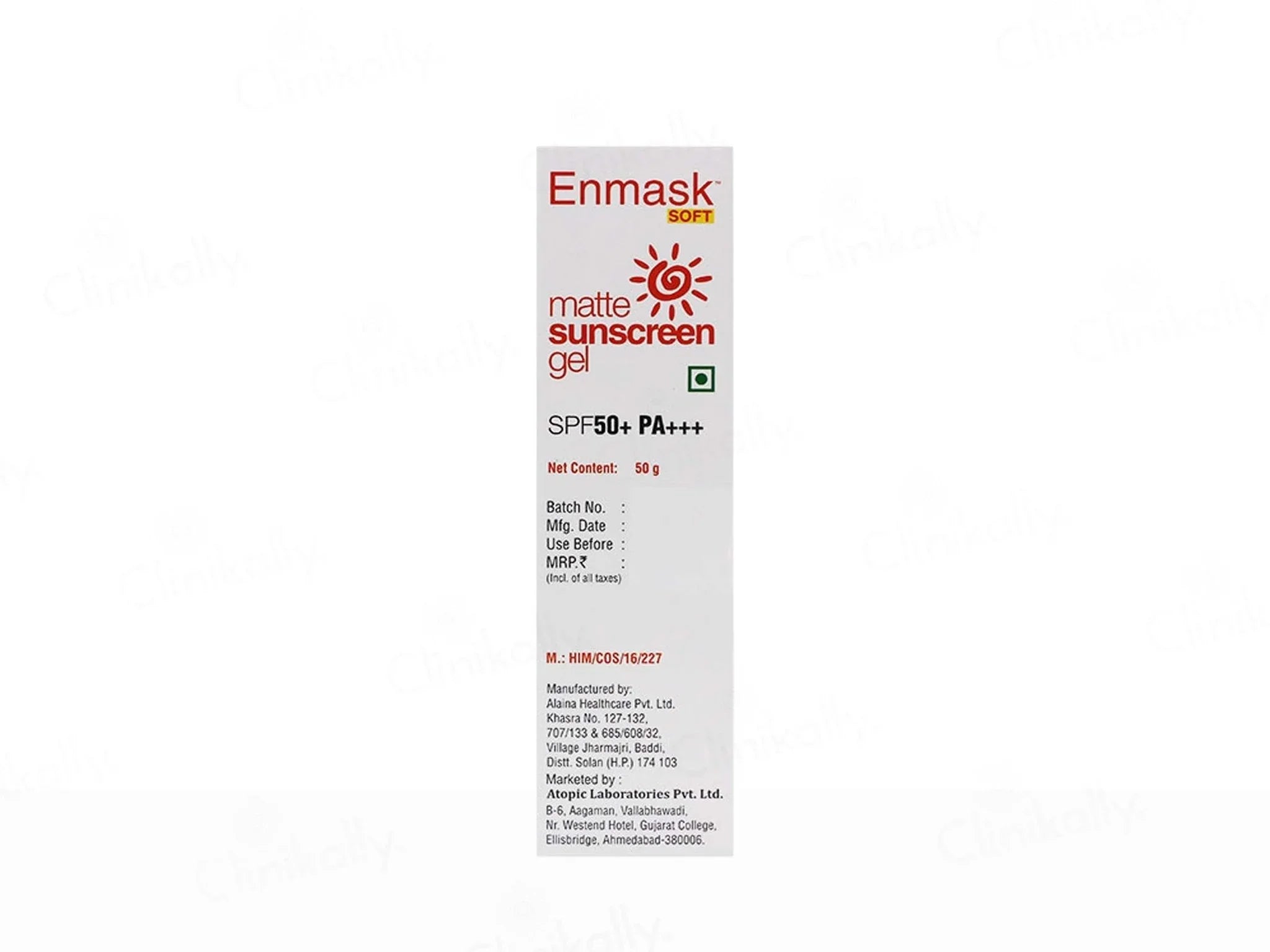 Enmask Soft Matte Sunscreen Gel SPF 50+ PA+++ - Atomic Pharmacy - Sunscreen
