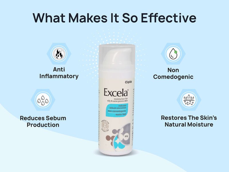 Excela Moisturiser for Oily & Acne Prone Skin - Atomic Pharmacy - 