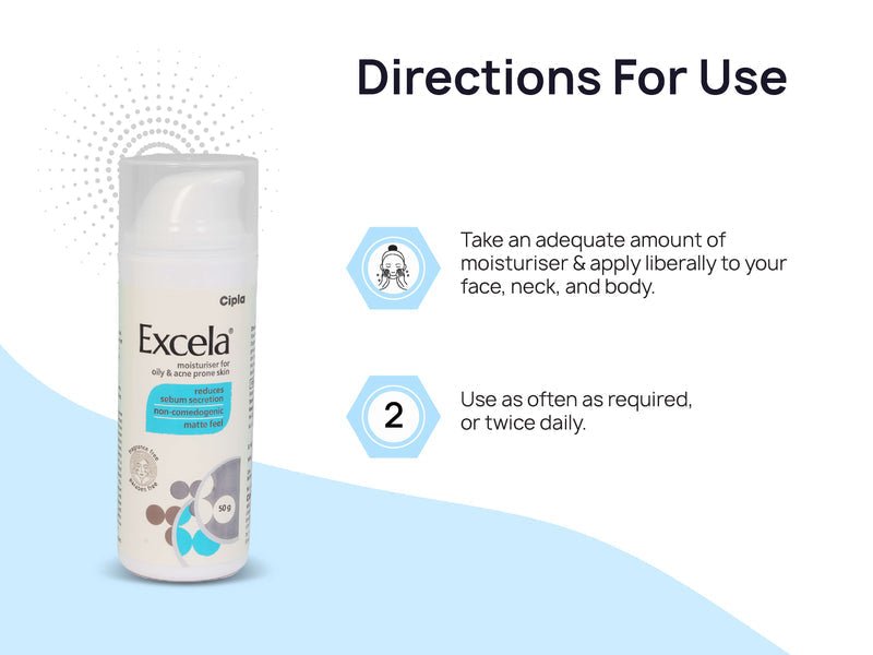 Excela Moisturiser for Oily & Acne Prone Skin - Atomic Pharmacy - 