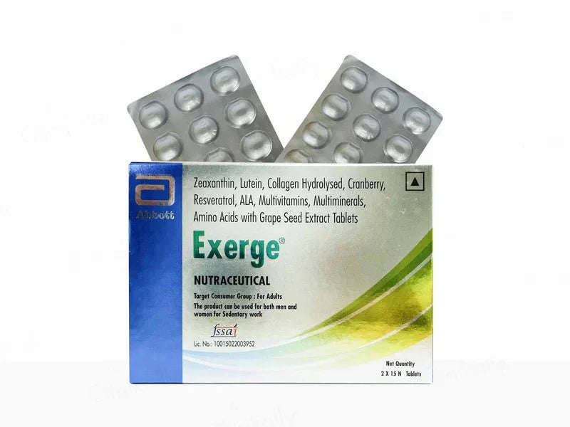 Exerge Nutraceutical Tablet - Atomic Pharmacy