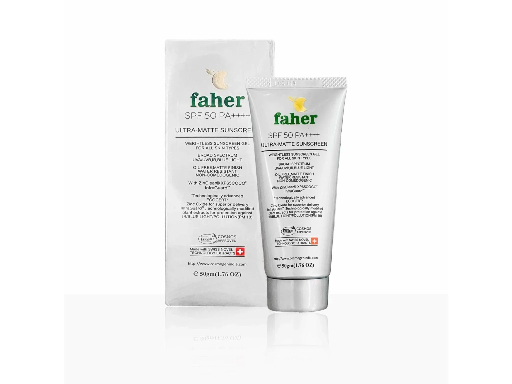 Faher Ultra Matte Sunscreen SPF 50 PA+++ - Atomic Pharmacy