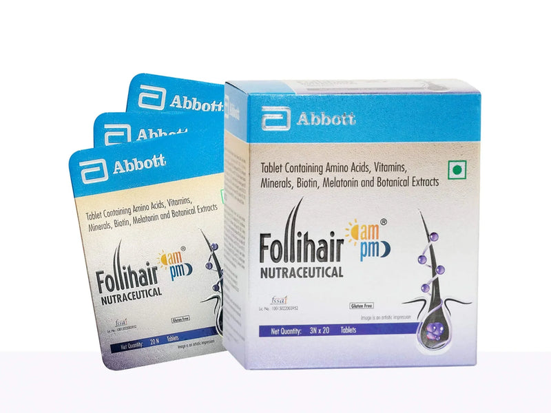 Follihair Nutraceutical Am Pm Tablet - Atomic Pharmacy