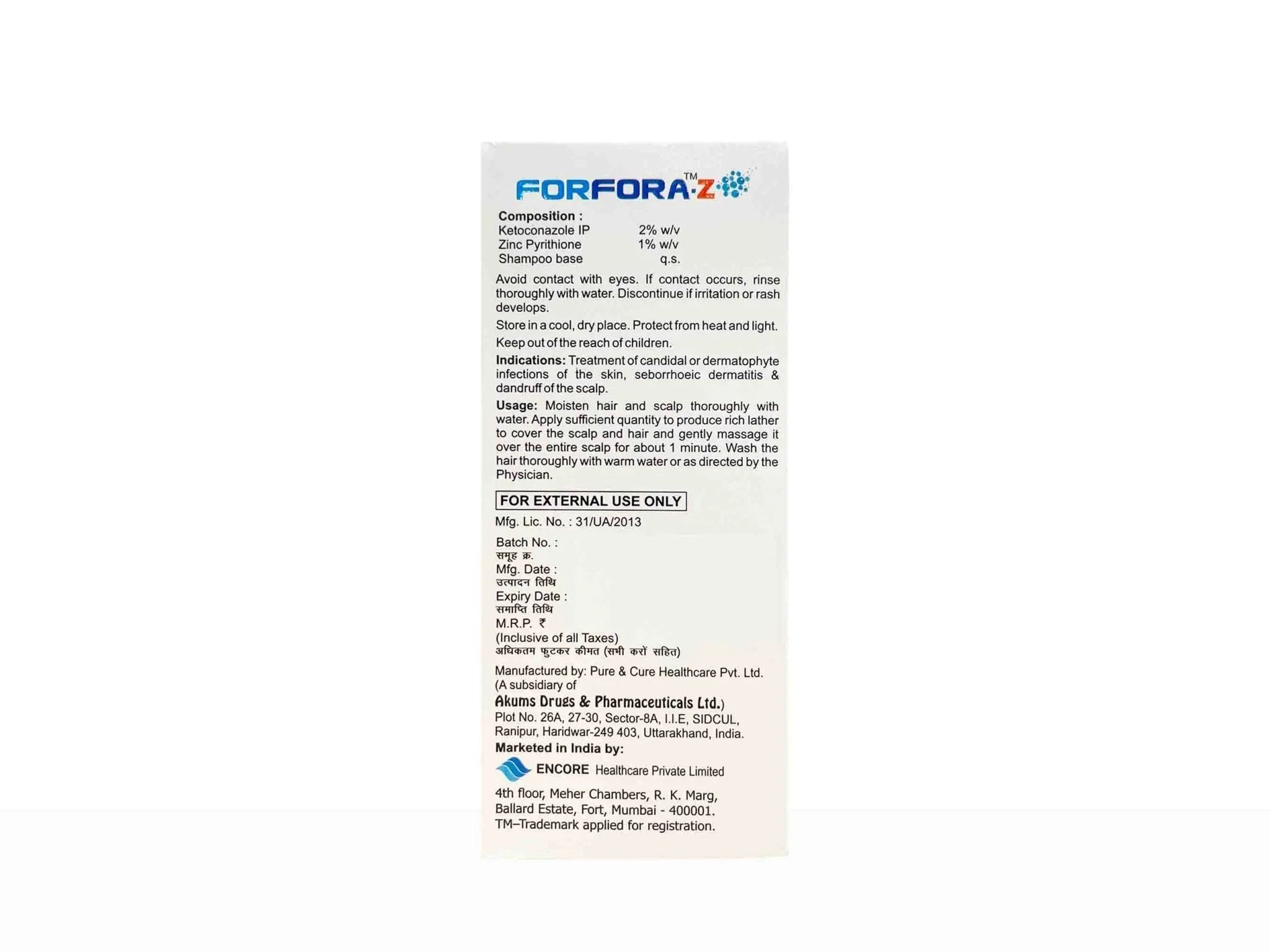 Forfora-Z Shampoo With Conditioner - Atomic Pharmacy