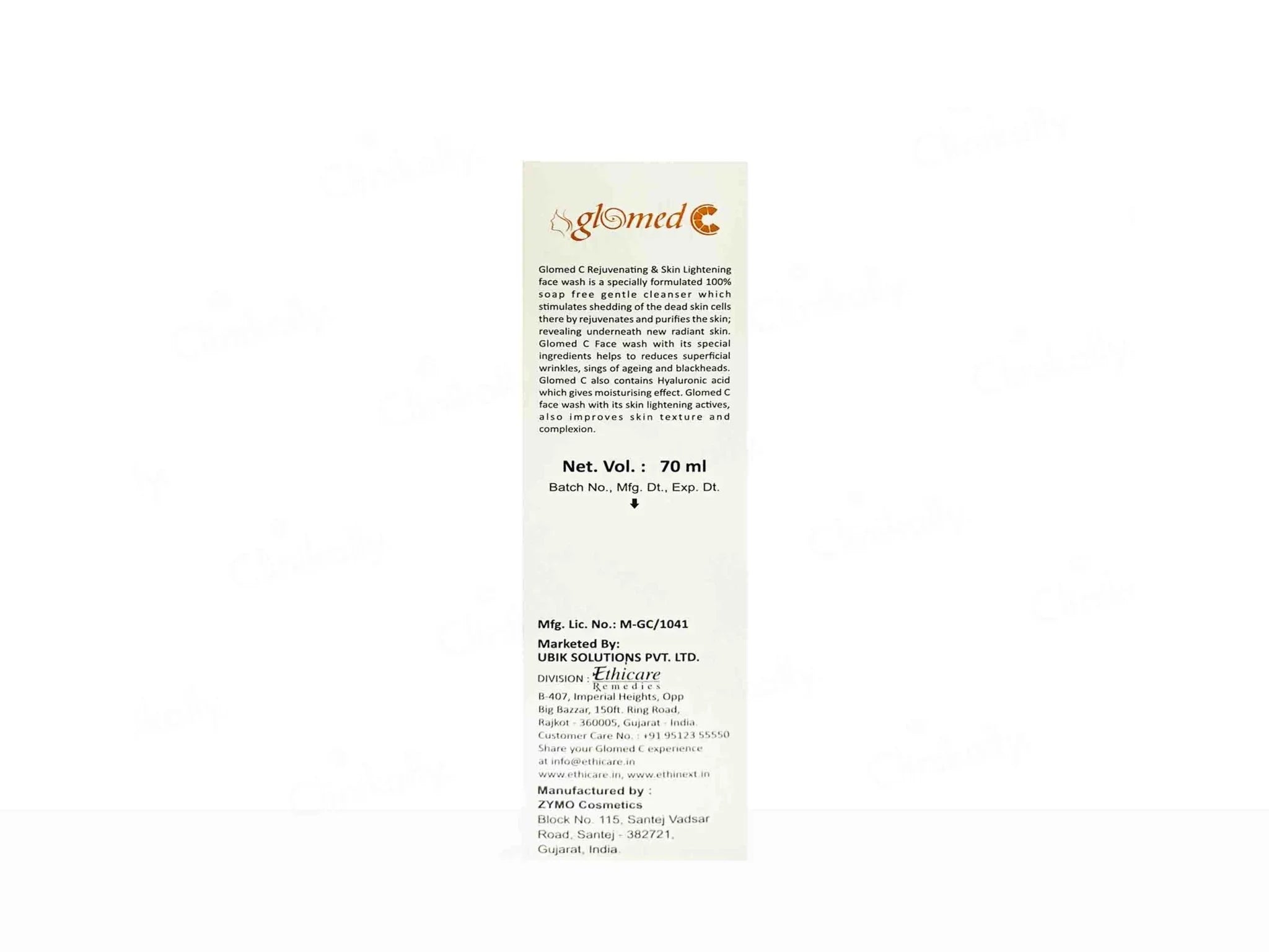 Glomed C Rejuvenating & Skin Lightening Face Wash - Atomic Pharmacy