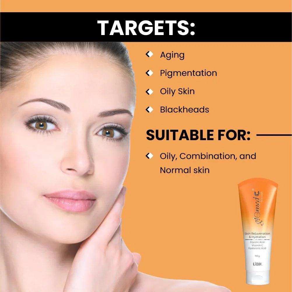 Glomed C Skin Lightening Face Wash - 70ml - Atomic Pharmacy - Skin Cleanser