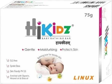 Hikidz Baby Bath Bar With Syndet Base 75gm - Atomic Pharmacy